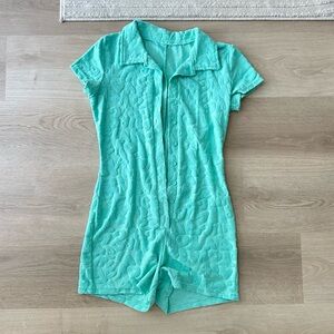 90s Inspired Terry Cloth Playsuit